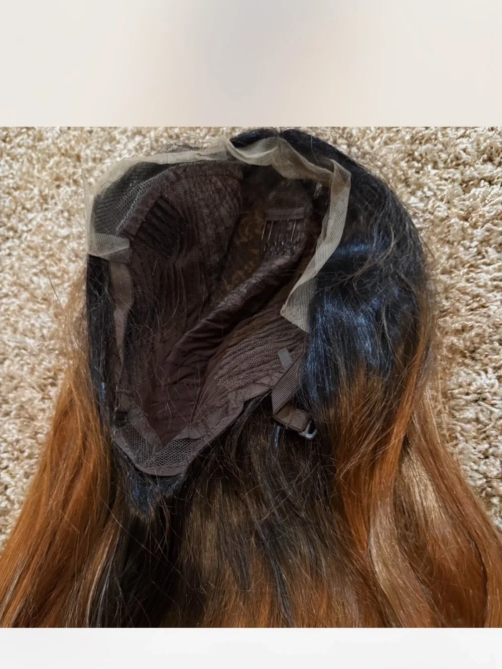 Long auburn/brown ombre lace front wig brand new!